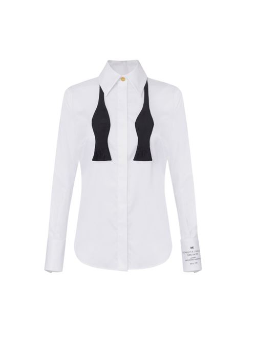 Camicia in popeline di cotone con logo ELISABETTA FRANCHI | CA11556E2.100